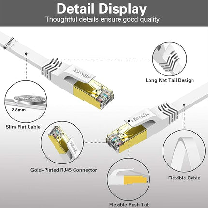 Netwerkkabel - Cat 8 - 10 Meter - Hoge Snelheid Ethernet Kabel