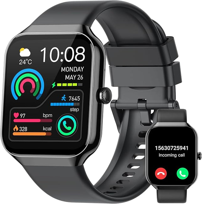 Smartwatch – HD-Display – Anrufe, Gesundheitsmonitor und 113 Sportmodi