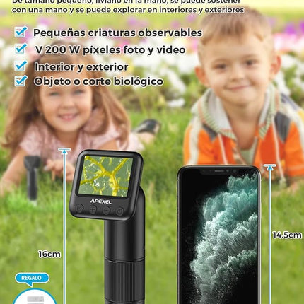 Digitale Microscoop - Foto en Video - 800x – Draagbaar en Eenvoudig - Inclusief Geheugenkaart