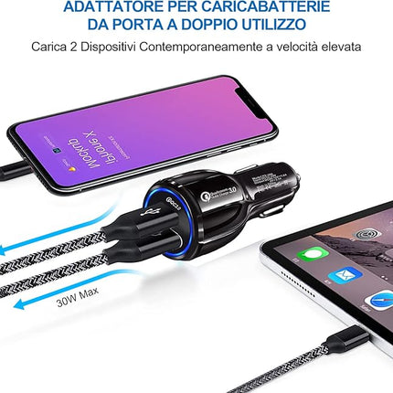 Auto Snel Lader - USB - 2 poorten