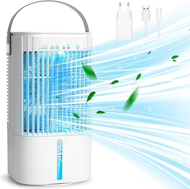 Tragbare Klimaanlage, Luftkühler, USB-Verdunstungsventilator – 5-in-1-persönliche Klimaanlage