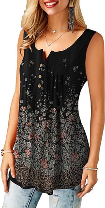 Dames Ruffle Button-Up Tanktops - Casual en Chic - Maat M