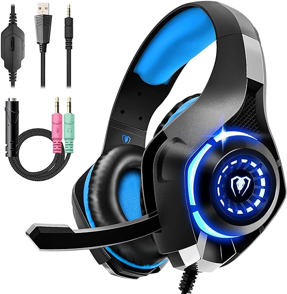 Universele Gaming Headset - Diepe Bas Stereo Surround Sound met Noise Cancelling Microfoon - Compatibel met PS4, PS5, PC, Xbox Series