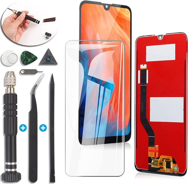 Display für Huawei Y7 2019, LCD-Bildschirm, Ersatz-Digitizer für Huawei Y7 PRO 2019 / Y7 Prime 2019, Touchscreen, zusammengebauter Ersatz mit Werkzeug (schwarz)