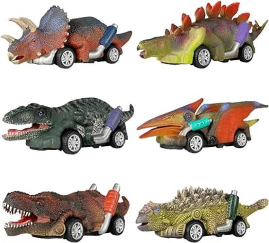 Speelgoed Auto's - 6 Stuks - Dinosaur Toy Pull Back Cars - 3+