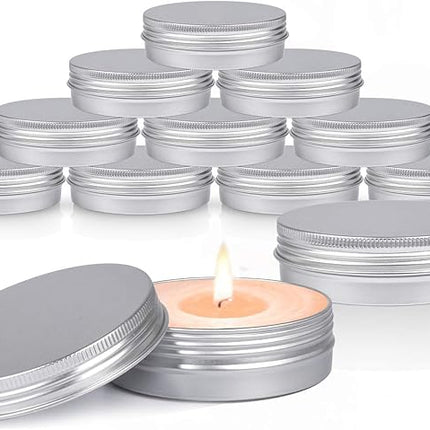 24 stuks aluminium potjes 120ml met schroefdeksel – zilver