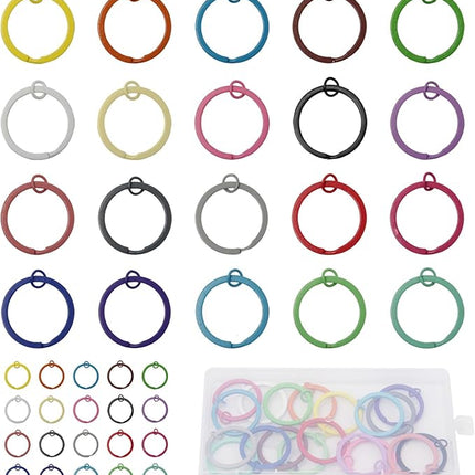 Set van 40 gekleurde Sleutelhangers (30 mm) - DIY projecten