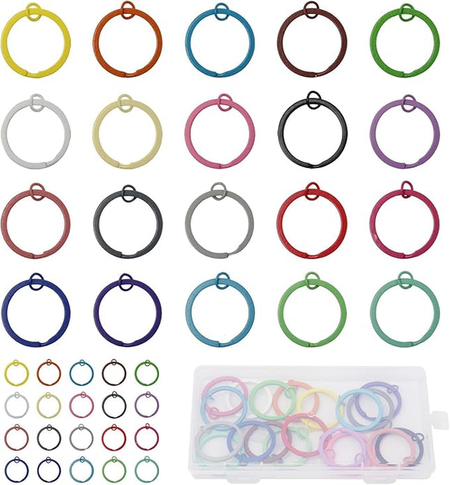 Set van 40 gekleurde Sleutelhangers (30 mm) - DIY projecten