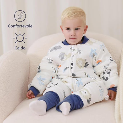 Baby slaapzak - 3.5 TOG – 100% katoen - Afritsbare mouwen - 6-14 mnd