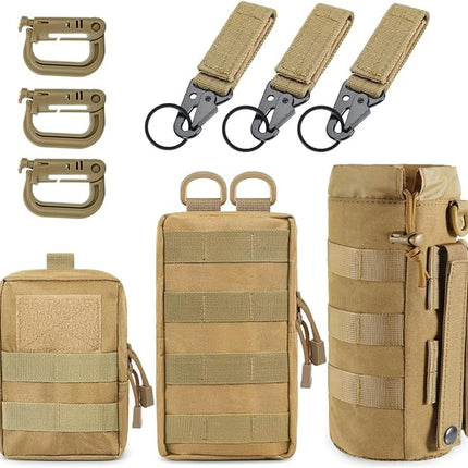 3 Tactische Heuptassen EDC Utility Buiktas met 3 Haken en Sleutelhanger