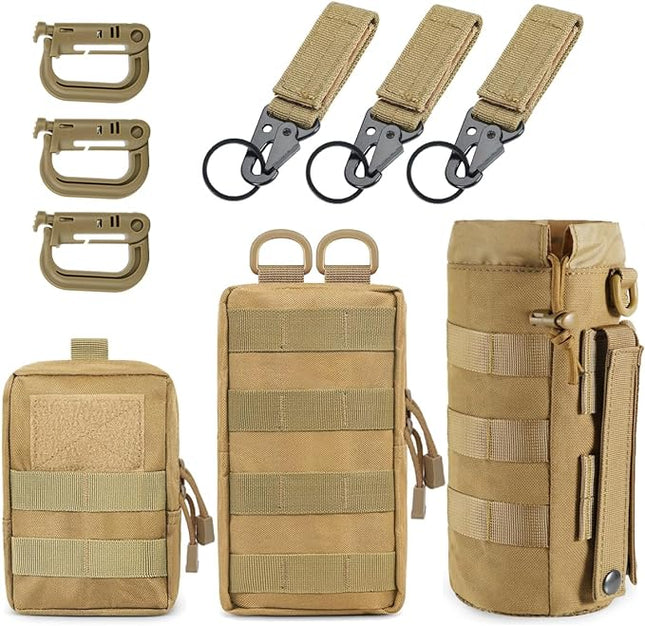 3 Tactische Heuptassen EDC Utility Buiktas met 3 Haken en Sleutelhanger