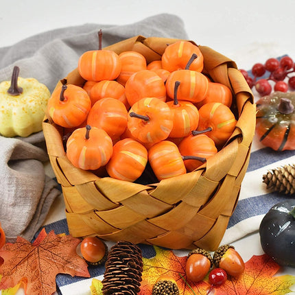 Halloween Decoratieset | Kunstmatige Pompoenen, Dennenappels, Esdoornbladeren & Eikels - 86 Delig