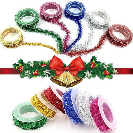 Metallic Slingers - Decoratie en Kerst - Pack van 6 Kleuren - 1,5m per kleur