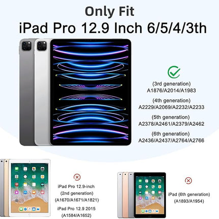 Tablet-Hülle passend für iPad Pro – 12,9 Zoll – mit Stifthalter – Lila