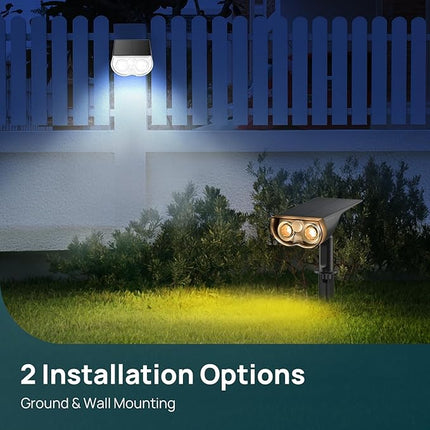 Solar Buitenlamp met Sensor – 2 Stuks - Waterdicht - 6500K LED