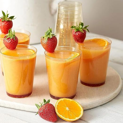 Herbruikbare hard plastic feestglazen – 50 stuks, 300 ml goud design