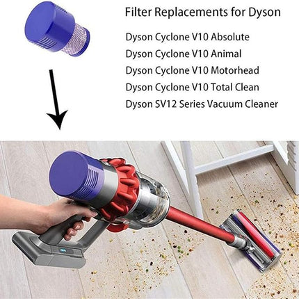 2 Stück waschbare HEPA-Filter – geeignet für Dyson V10 SV12