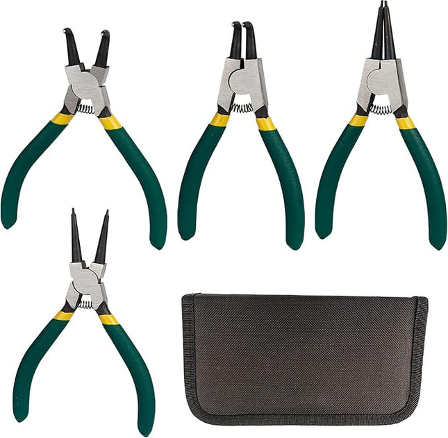 Tangen Set - 4 Delig - Anit Slip - Snap Ring - Inclusief Tas