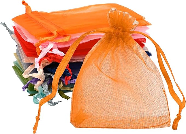 20 Stück Organzabeutel – mehrfarbige Geschenkbeutel mit Kordelzug – perfekt für Schmuck, Süßigkeiten, Hochzeiten und mehr