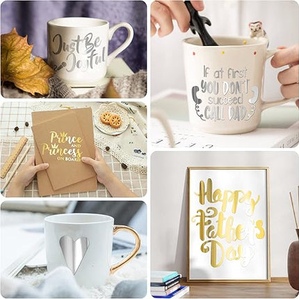 Goldmetallic-Vinylfolie 30,5 x 305 cm – Permanente Plotterfolienrolle – Weihnachten und DIY