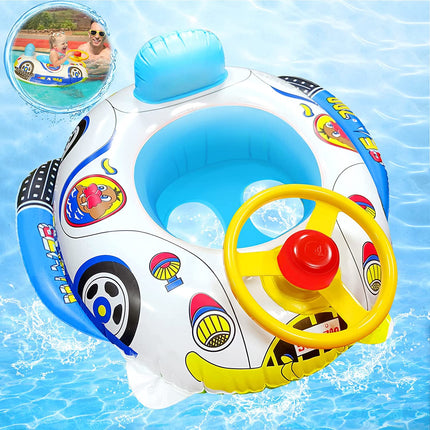 Baby Swim Ring, Police Car Baby Swim Ring, Baby Swim Ring with Swim Seat, Inflatable Toddler Swim Ring, Inflatable Swim Ring, Kids Swim Ring, Swim Ring Toys