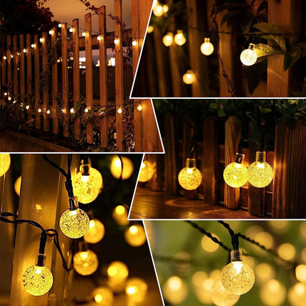 Solar Garden Lights, 50LED 7M/23Ft Outdoor String Lights Waterproof 8 Modes Indoor/Outdoor Garden, Patio, Yard, Home, Party, Wedding, Festival Decoration (Warm White) [Energy Class A+++ ]