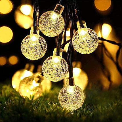 Solar Garden Lights, 50LED 7M/23Ft Outdoor String Lights Waterproof 8 Modes Indoor/Outdoor Garden, Patio, Yard, Home, Party, Wedding, Festival Decoration (Warm White) [Energy Class A+++ ]