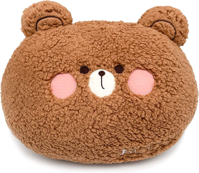 Cute Plush Pillow, Sofa Cushion, Stuffed Animals, Kawaii Soft Sofa Decoration, Gifts for Birthday, Christmas, 35 x 27 cm (Bear)