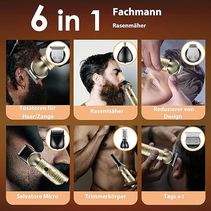 Baard, Haar en Grooming Trimmer - LED Display - 6 in 1 - Draadloos