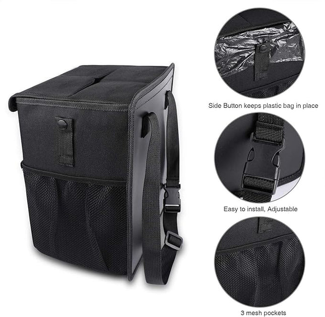 Auto Prullenbak En Koeltas - met Deksel – 10L - Waterdicht en Multifunctioneel