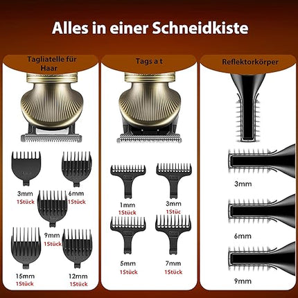 Baard, Haar en Grooming Trimmer - LED Display - 6 in 1 - Draadloos