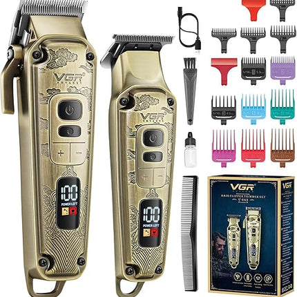 Draadloze Baard - Haar en Grooming Trimmer Set - LED Display
