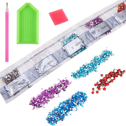 Kreatives 5D-Diamantmalerei-Schlüsselanhänger-Set – 10-teiliges DIY-Paket