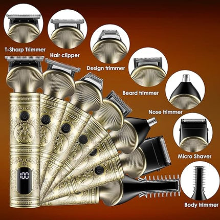 Baard, Haar en Grooming Trimmer - LED Display - 6 in 1 - Draadloos