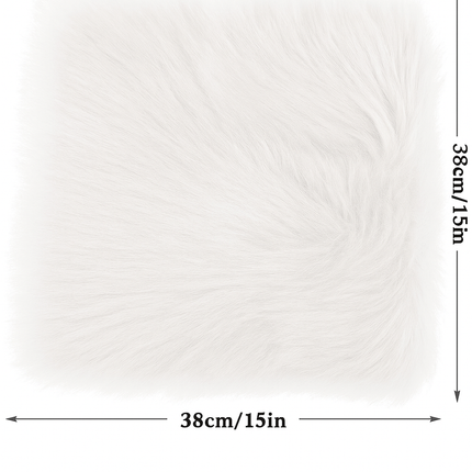 Tapijt - Wit vierkant - 38x38 cm – Zacht en Stijlvol - Antislip - Wasbaar