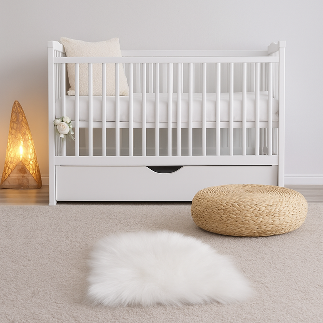 Tapijt - Wit vierkant - 38x38 cm – Zacht en Stijlvol - Antislip - Wasbaar