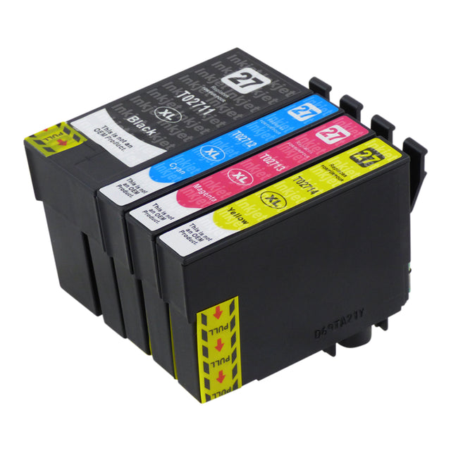 Inktcartridge Multipack- 12 Stuks - Geschikt Voor Epson - T27XL Inktcartridge Multipack - Zwart en Kleur