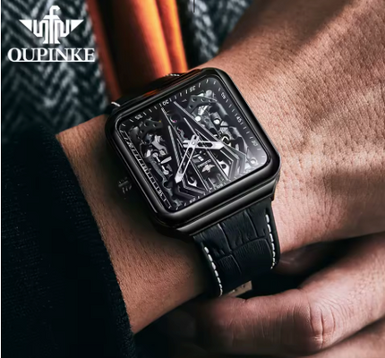 Skeleton Horloge – Mechanisch en Waterdicht - Zwart