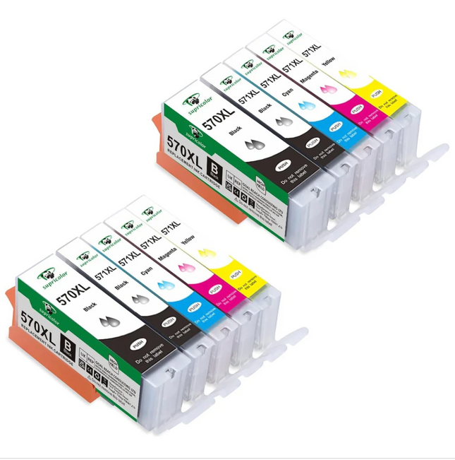 10-Pack XL Inktcartridges – Compatibel met Canon 570XL/571XL - Zwart en Kleur