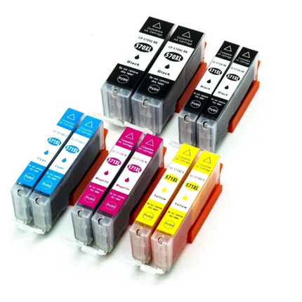 10-Pack XL Inktcartridges – Compatibel met Canon 570XL/571XL - Zwart en Kleur