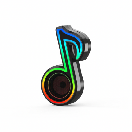 Music Note Shape Speaker - Mini Bluetooth Speaker - RGB - Tik tok music player - Wireless - TF card - MP3/MP4 - 3 Watt speaker