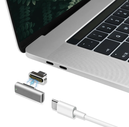 Magnetic USB-C Adapter 20-pin Type-C connector supports USB pd 100 W fast charging 10 GBP/s data transfer and 4K @ 60 Hz video output Compatible with MacBook Pro/Air and other Type-C devices