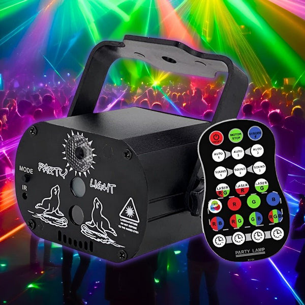 Party Light - Discolamp - Lichteffect - Stroboscoop - LED - Laser Op Geluid - Feestverlichting  - Met Afstandsbediening