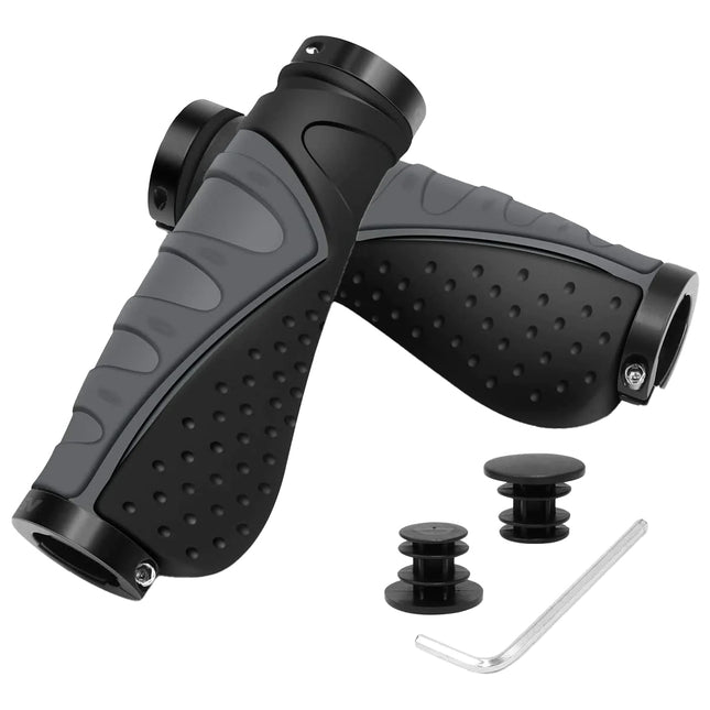 Bicycle Grips, Non-Slip, Ergonomic MTB Grips, Two Sides, Lock-On Design, for 22.2mm Bicycle, Mountain Bike, Road Bike Grips