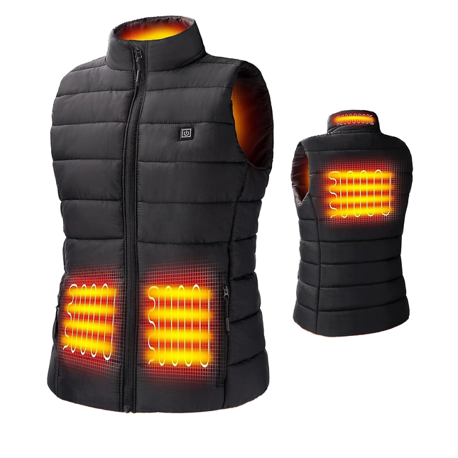 heated vests - heated vest for women/men heated vest, 3 temperature levels electric heating jacket, machine washable heated vest for outdoor, hiking (excluding power pack) size L