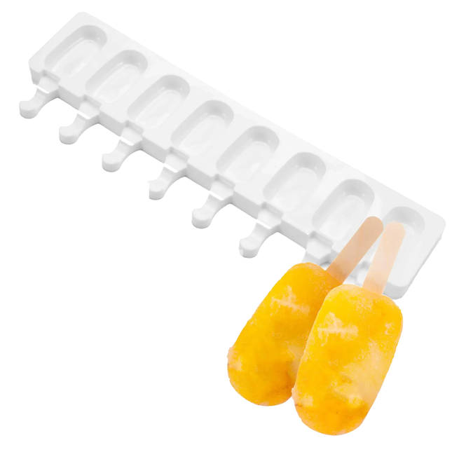 Ice Cream Maker Molds - Horuhue Mini Classic Shape Silicone Mold - Popsicle Molds for Ice Pops - White 