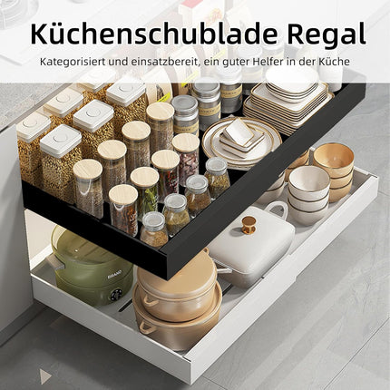 Uittrekbare Lade Organizer – Keuken Kast - Telescopisch -  Zonder Boren