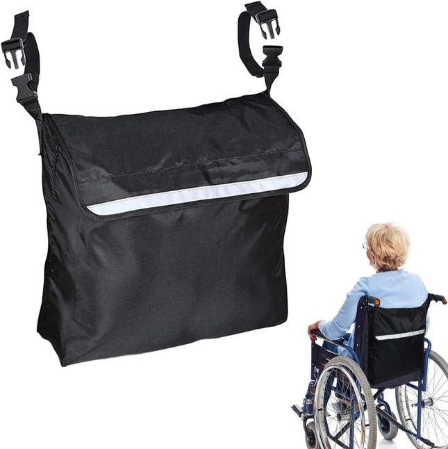 Waterdichte rolstoeltas – Reflecterend – Grote opbergruimte – Zwart
