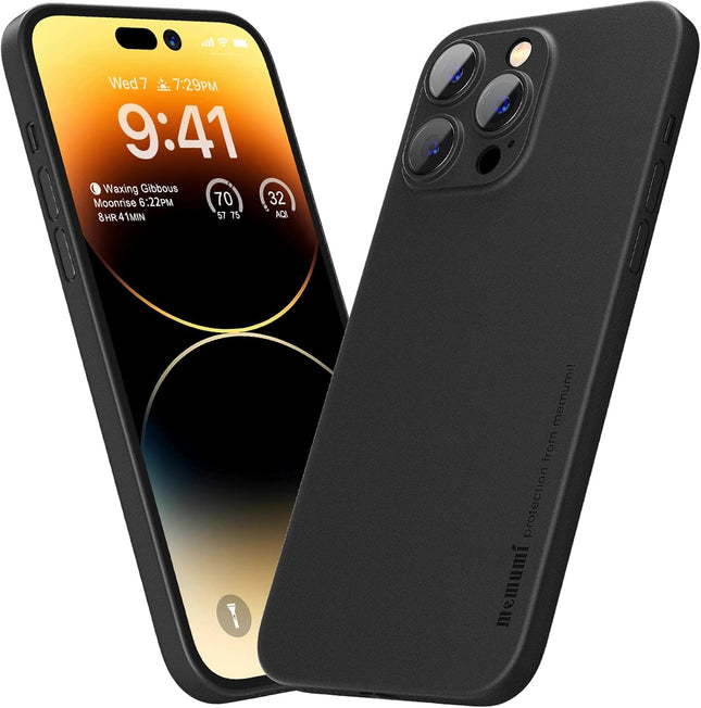 Ultradun Telefoon Hoesje Geschikt voor - iPhone 14 Pro - 0,3 mm Zwart – Mat en Krasbestendig