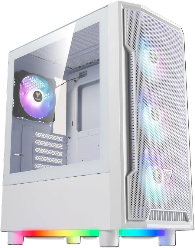 Gaming Case - ATHENA M6 LITE WH ATX  met 4x ARGB Fans – Wit